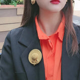 Big Brooch Straw Hat Brooches For Women Oversize Creative Jewelry