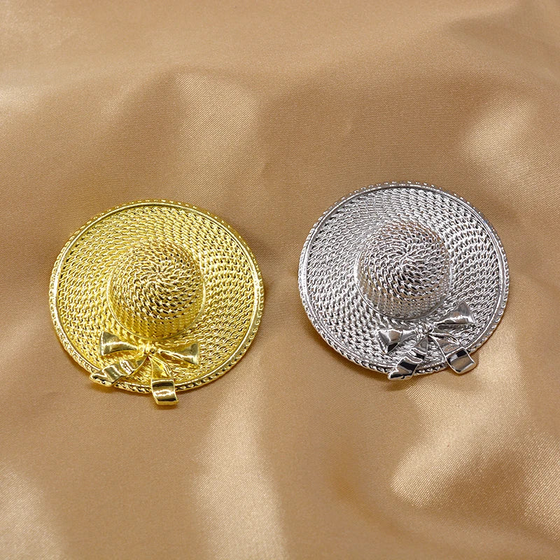 Big Brooch Straw Hat Brooches For Women Oversize Creative Jewelry