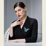 Crystal Butterfly Brooch Pin for Women Rhinestone Accessory