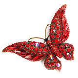 Crystal Butterfly Brooch Pin for Women Rhinestone Accessory
