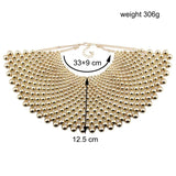 Chunky Beaded Maxi Choker Pendant Necklace for Women