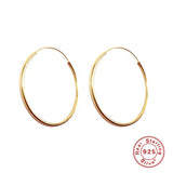 Big Circle 50mm Hoop Earrings for Women 925 Sterling Silver Hyperbole A30