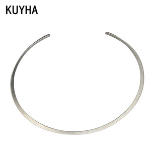 Big Circle Choker Necklace European Style Statement Jewelry for Women