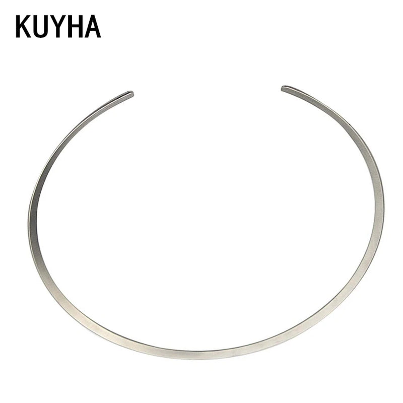 Big Circle Choker Necklace European Style Statement Jewelry for Women