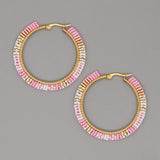 Big Circle Earrings Concise Exaggeration Originality Retro Leaf Pendant