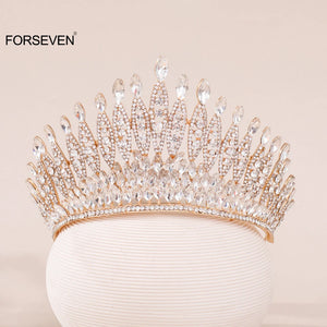 Rhinestone Tiara Crown for Women Crystal Bride Wedding Hair Jewelry