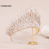 Rhinestone Tiara Crown for Women Crystal Bride Wedding Hair Jewelry