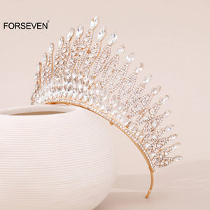 Rhinestone Tiara Crown for Women Crystal Bride Wedding Hair Jewelry