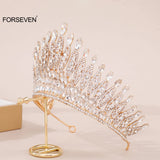 Rhinestone Tiara Crown for Women Crystal Bride Wedding Hair Jewelry
