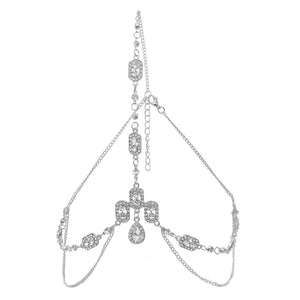 Crystal Gem Forehead Headpiece Bride Wedding Hair Accessories Women Boho Tiara