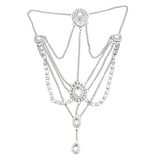 Crystal Gem Forehead Headpiece Bride Wedding Hair Accessories Women Boho Tiara