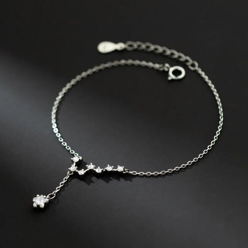 Big Dipper Bracelet 925 Sterling Silver Charm Bangle Inspirational Love