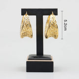 Copper Drop Earrings Set Wedding Party Daily Wear Gift Irregular Hoop Women