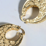 Copper Drop Earrings Set Wedding Party Daily Wear Gift Irregular Hoop Women