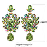 Oversize Gem Earrings Statement Jewelry Huge Rhinestone Accessories