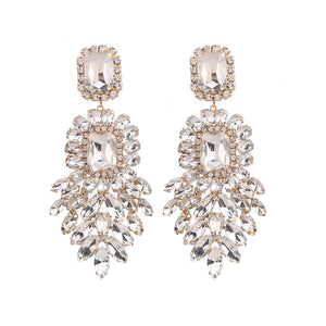 Oversize Gem Earrings Statement Jewelry Huge Rhinestone Accessories