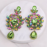 Oversize Gem Earrings Statement Jewelry Huge Rhinestone Accessories