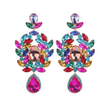 Oversize Gem Earrings Statement Jewelry Huge Rhinestone Accessories