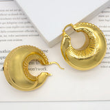 Big Hoop Earrings Dubai African Plated Jewelry for Party Wedding