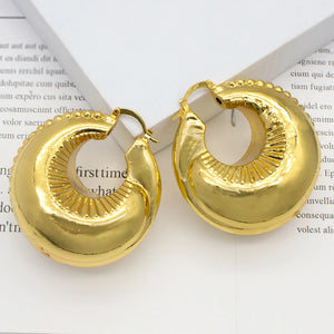 Big Hoop Earrings Dubai African Plated Jewelry for Party Wedding