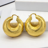 Big Hoop Earrings Dubai African Plated Jewelry for Party Wedding