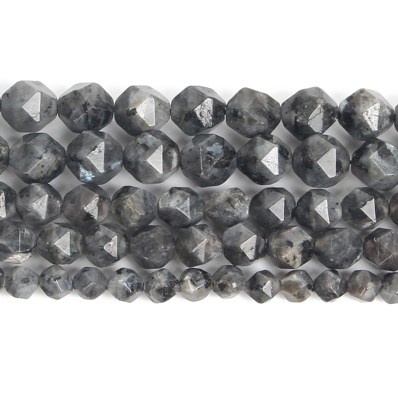 Faceted Labradorite Stone Beads Round Beads DIY Jewelry Making 6/8/10MM