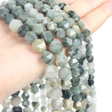 Faceted Green Grass Stone Beads for Jewelry Making DIY