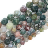 Faceted Indian Agate Stone Beads Round Loose Beads Jewelry Making DIY 6/8/10MM