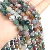 Faceted Indian Agate Stone Beads Round Loose Beads Jewelry Making DIY 6/8/10MM