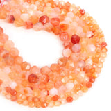 Pink Agates Faceted Stone Beads 6/8/10MM