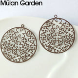 Big Flower Copper Circle DIY Accessories Components for Women