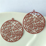 Big Flower Copper Circle DIY Accessories Components for Women
