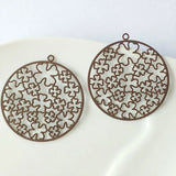 Big Flower Copper Circle DIY Accessories Components for Women