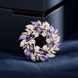Big Flower Crystal Brooch For Women Bouquet Rhinestone Brooch Pin