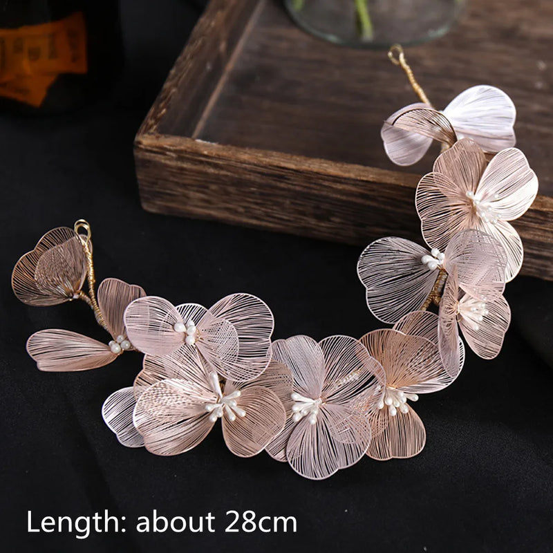 Big Flower Headbands Women Girls Hairbands Bride Wedding Hair Jewelry Accessorie