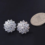 Lab Diamond Stud Earring 925 Silver Wedding Earrings for Women
