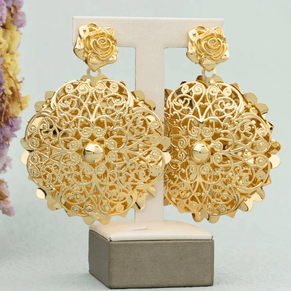 Plated Hoop Earrings for Bride Lady Drop Earrings Gift