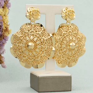 Plated Hoop Earrings for Bride Lady Drop Earrings Gift