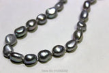 Gray Freshwater Pearl Necklace 10x13mm 18INCH
