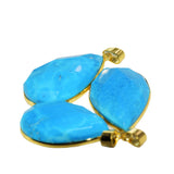Green Turquoise Stone Drop Pendant for Jewelry Making Large Gem