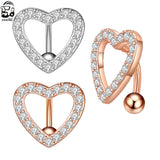 Steel Belly Button Ring Reversed Bar Navel Piercing