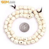 Handmade Carved Skull Skeleton Halloween OX Bone Beads