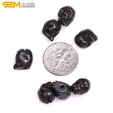 2mm Tan Carved Skull Large OX Bone Beads for Halloween DIY Bulk