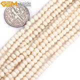 Big Hole Strand Rondelle Donuts Heishi Spacer Beads Tan Cream Natural OX Bone