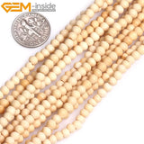 Big Hole Strand Rondelle Donuts Heishi Spacer Beads Tan Cream Natural OX Bone