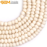 Big Hole Strand Rondelle Donuts Heishi Spacer Beads Tan Cream Natural OX Bone