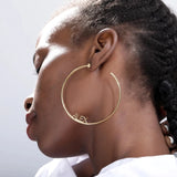 Big Hoop Earring Name Jewelry Stainless Steel For Women Wedding Accessory