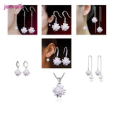 Ice Flower Drop Earrings 925 Sterling Silver Dangle Earing