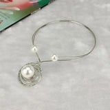 Imitation Pearl Choker Necklace Women Collar Pendants Statement Jewelry