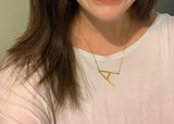 Big Letter Necklace Stainless Steel Initial Pendant for Her